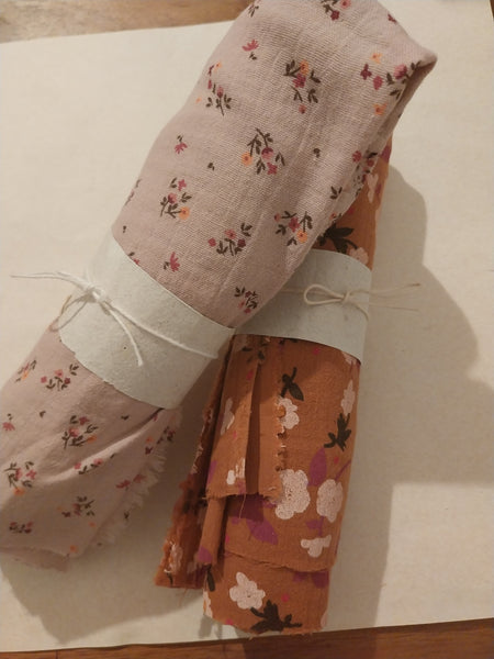 Tissu en Packs de 4 pouces à motifs floraux en France - environ 43 X43cm