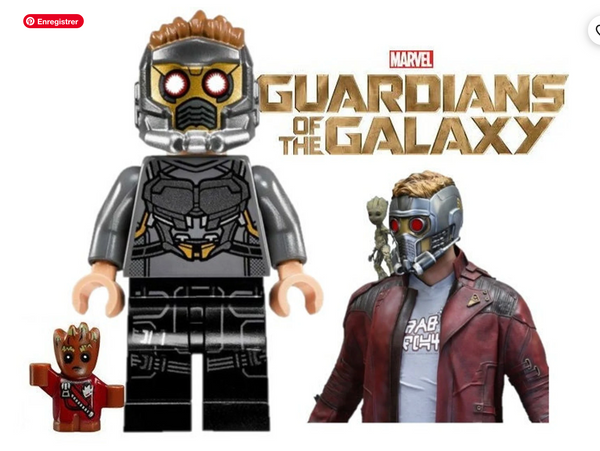 Guardians of the Galaxy Set of 9 Minifigures with 8cm Giant Groot  Compatible Colletions