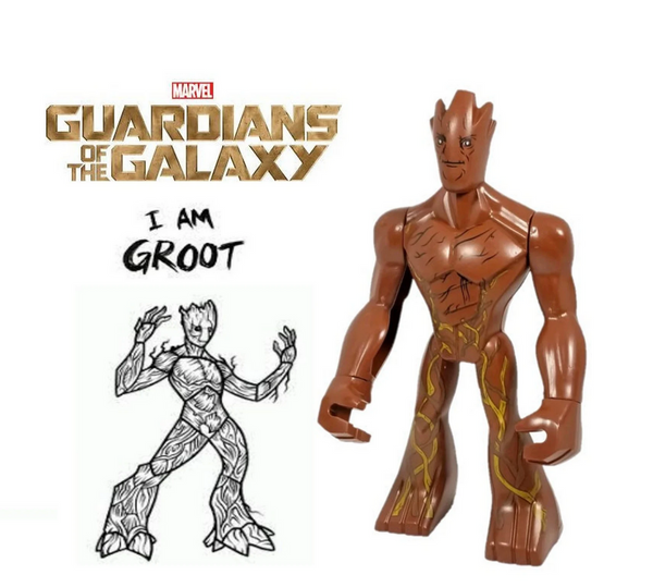 Guardians of the Galaxy Set of 9 Minifigures with 8cm Giant Groot  Compatible Colletions