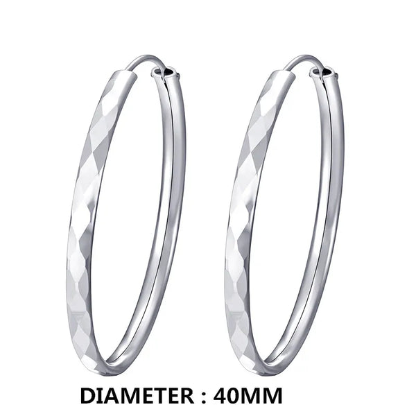 Somilia - Rose Gold Women's Round Earring, New Collection 100% 925 Sterling Silver Big Hoop Earrings Fashion Women Jewelry