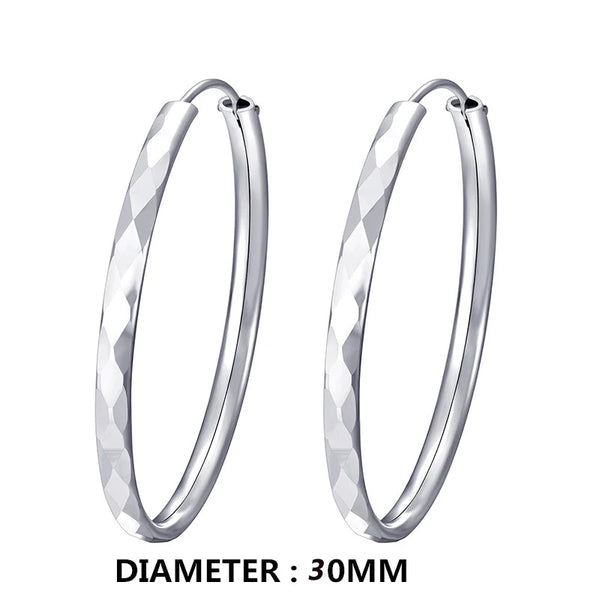 Somilia - Rose Gold Women's Round Earring, New Collection 100% 925 Sterling Silver Big Hoop Earrings Fashion Women Jewelry