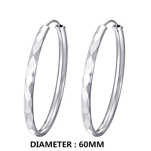 Somilia - Rose Gold Women's Round Earring, New Collection 100% 925 Sterling Silver Big Hoop Earrings Fashion Women Jewelry