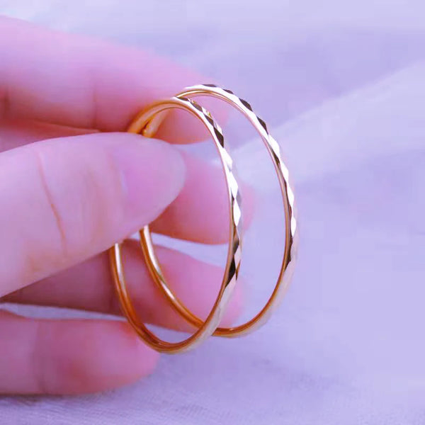 Somilia - Rose Gold Women's Round Earring, New Collection 100% 925 Sterling Silver Big Hoop Earrings Fashion Women Jewelry