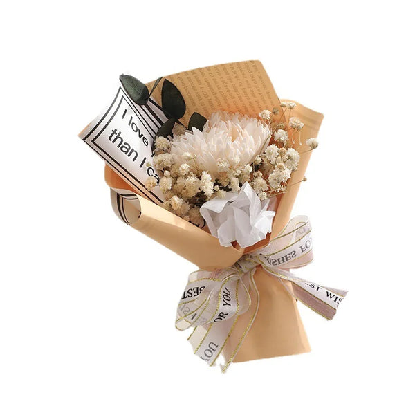 Rose Carnation Preserved Flower Mini Bouquet Soap 2024 Decor Set Supplies Saint Valentines Gift for Mothers Day Her Women