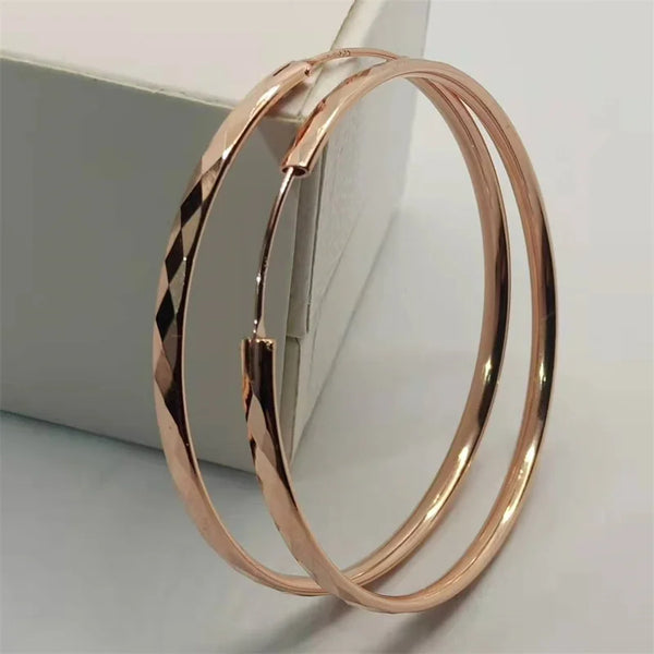 Somilia - Rose Gold Women's Round Earring, New Collection 100% 925 Sterling Silver Big Hoop Earrings Fashion Women Jewelry