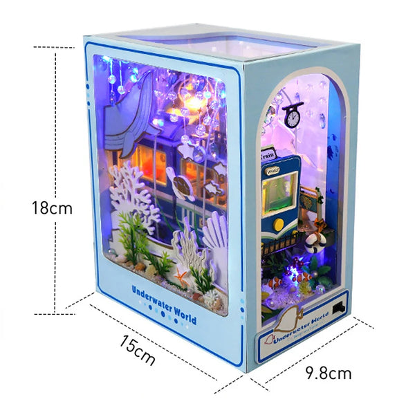 DIY Book Nook Insert Kits Wooden Doll House Building Kit