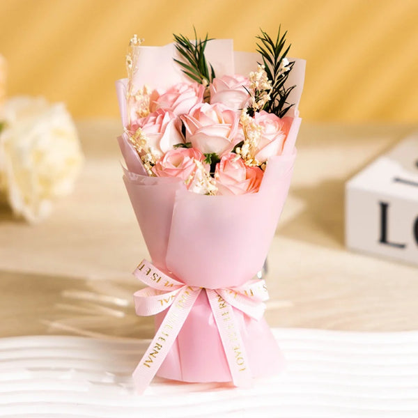 Bouquet For Wedding Decorative Rose Soap Flower Artificial Flower Practical Soap Flower Rose Bouquet For Home Decoration