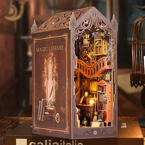 DIY Book Nook Insert Kits Wooden Doll House Building Kit