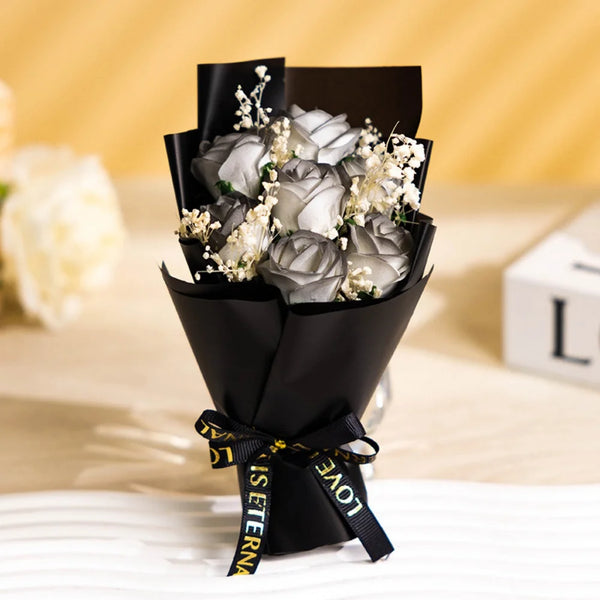 Bouquet For Wedding Decorative Rose Soap Flower Artificial Flower Practical Soap Flower Rose Bouquet For Home Decoration