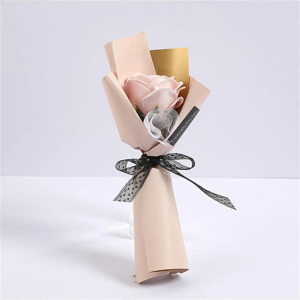 Mini Artificial Rose Bouquet, Hand Holding Soap Flower, Valentine's Day Gift, Wedding Party Decoration Products, 3 Heads