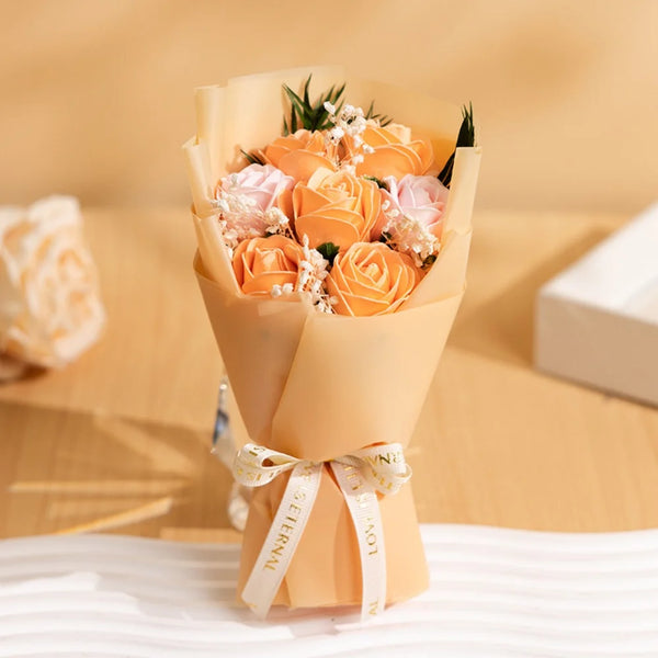 Bouquet For Wedding Decorative Rose Soap Flower Artificial Flower Practical Soap Flower Rose Bouquet For Home Decoration