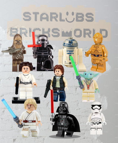 Luke Sky Walker Princess Leia Darth Vader Han Solo Stormtrooper x 10 pcs of set Custom minifigures