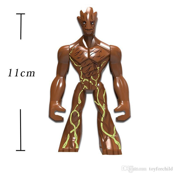Guardians of the Galaxy Set of 9 Minifigures with 8cm Giant Groot  Compatible Colletions